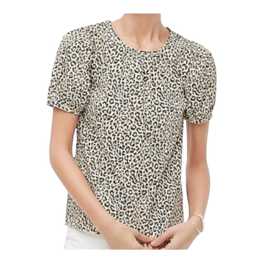 J. Crew Leopard Blouse Women Medium